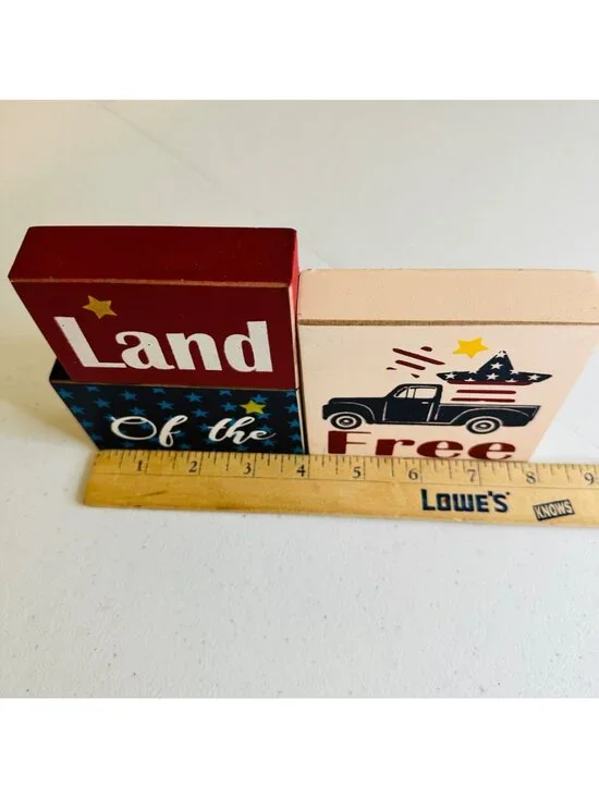 Land of the Free Patriotic decor Fourth of July Independence Day decoration USA - Picture 2 of 8